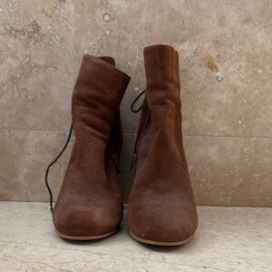 Brown Suede Ankle Boots